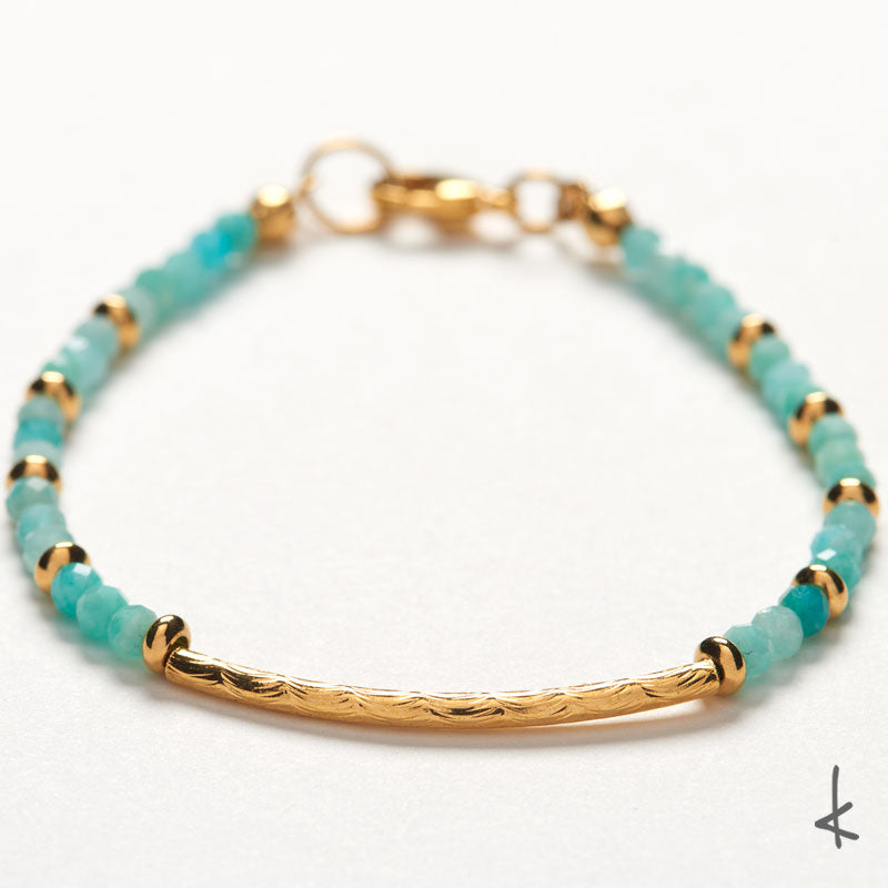 Amazonite Petite Arc Gold
