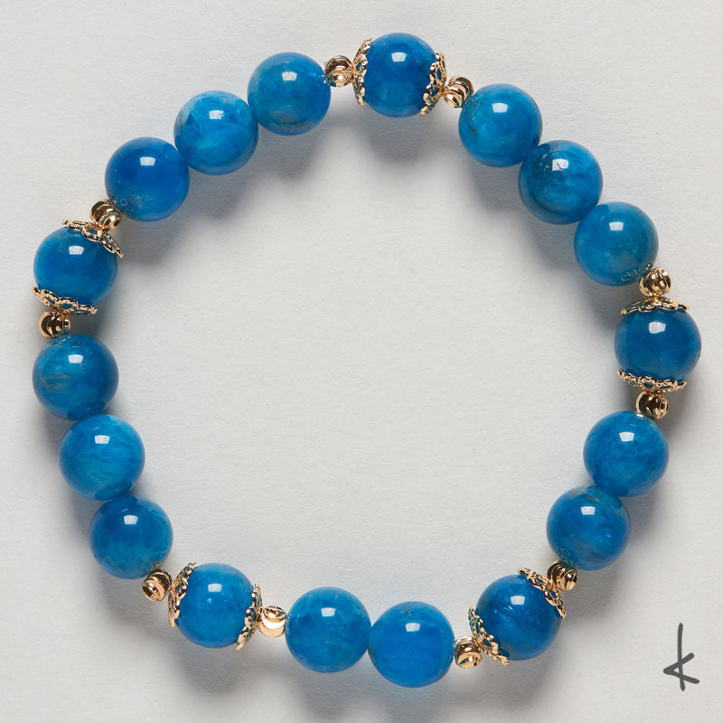 Blue Apatite Ensō Gold