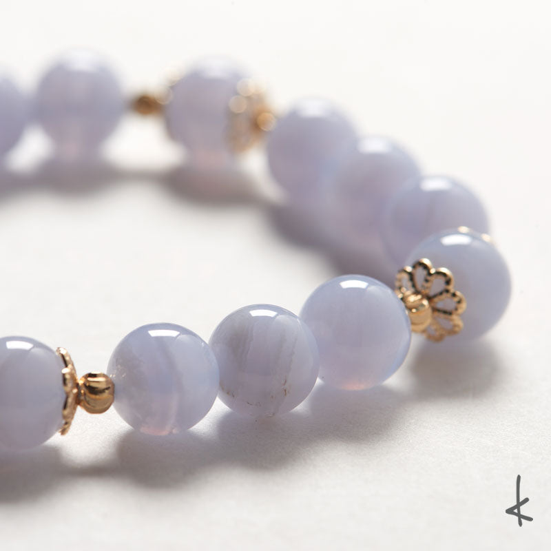 Blue Lace Agate Ensō Gold