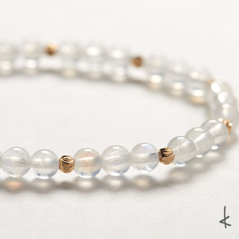 Rainbow Moonstone Signature Gold