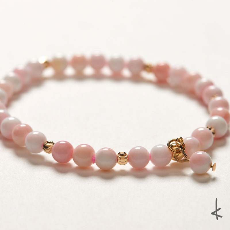 Pink Mother of Pearl Bubbles Gold