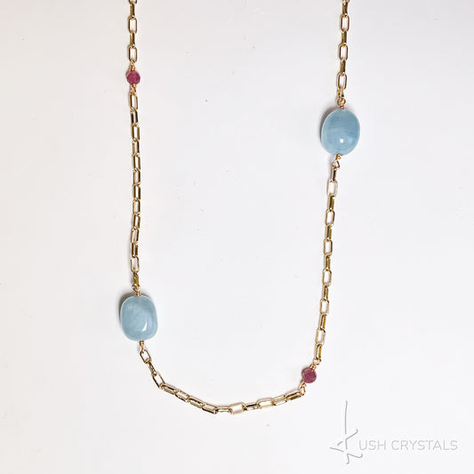 Aquamarine mid-length Necklace