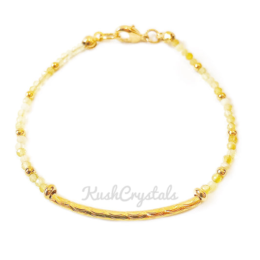Yellow Opal Petite Arc Bracelet