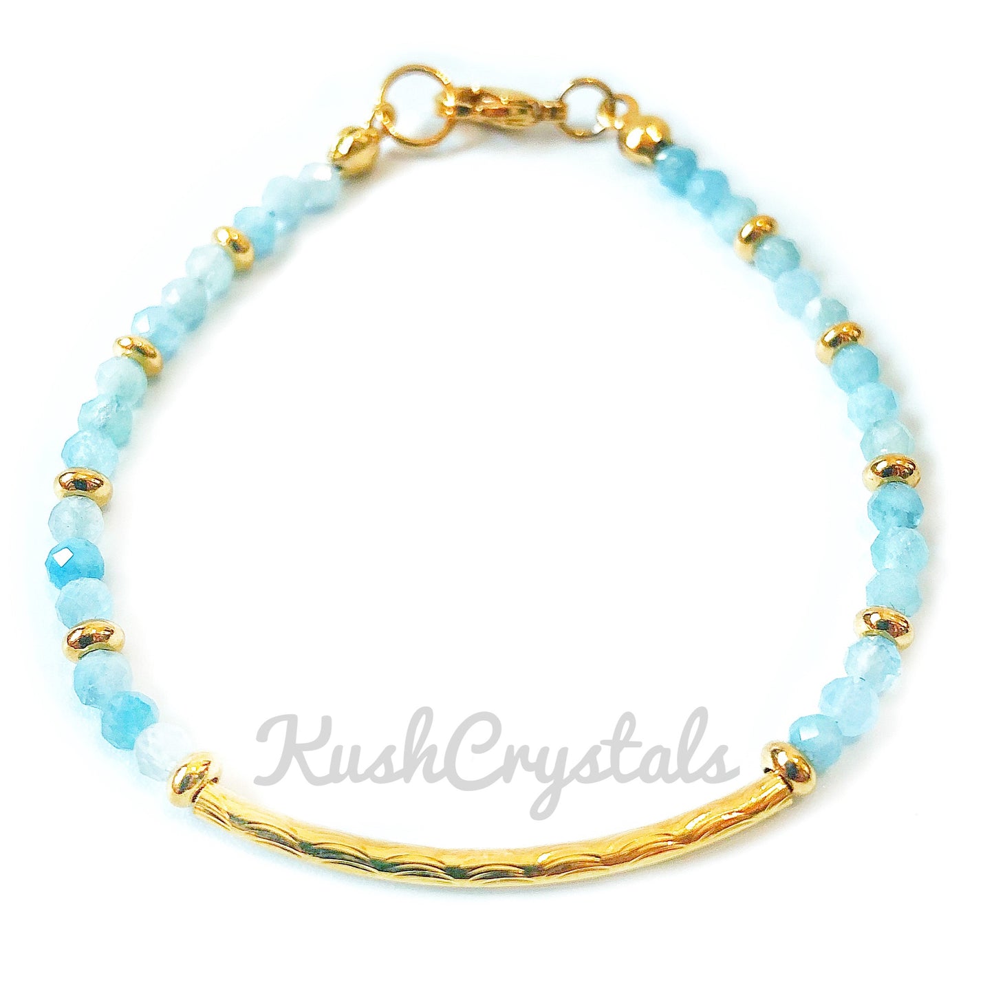 Aquamarine Petite Arc Bracelet
