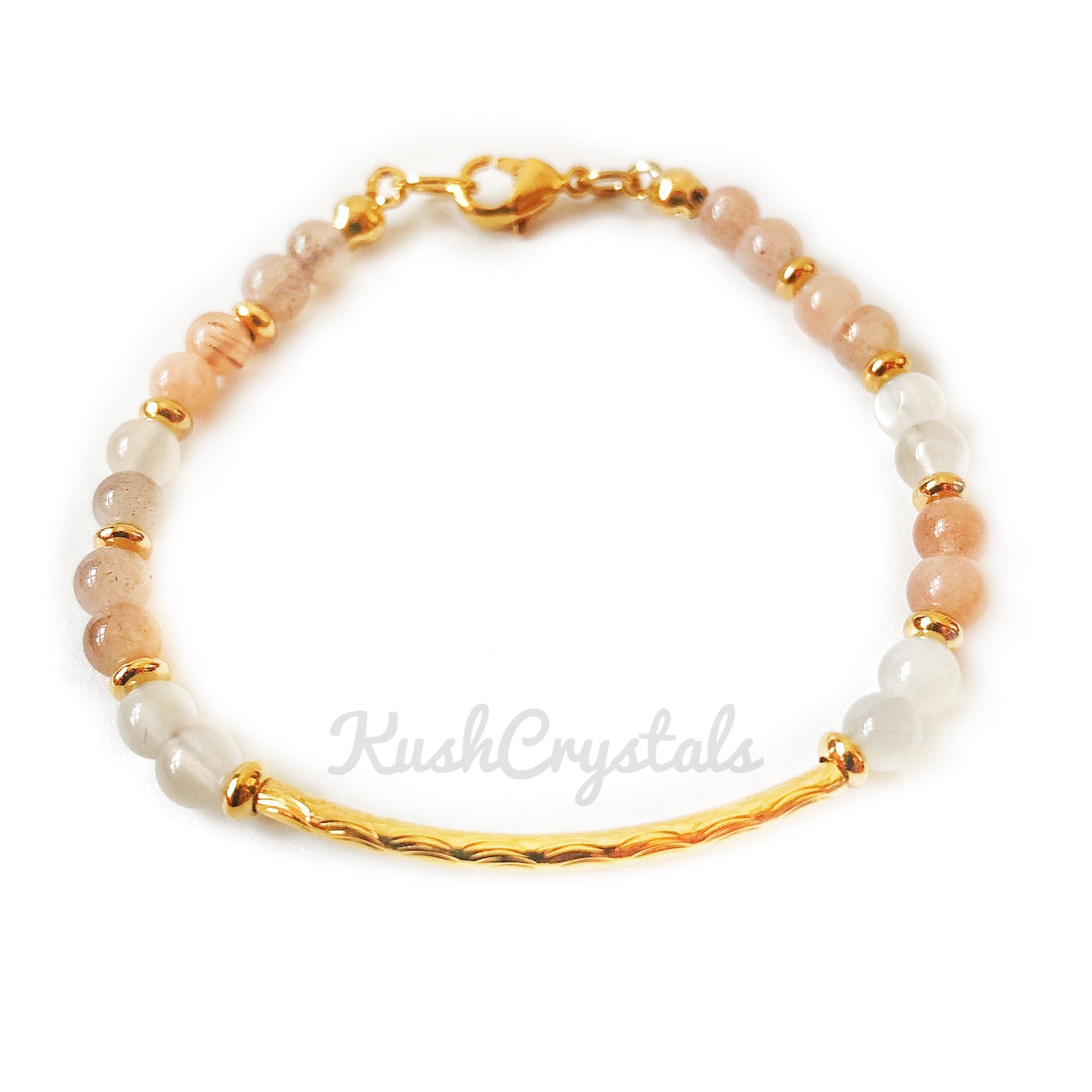 Mixed MoonStone Petite Arc Bracelet