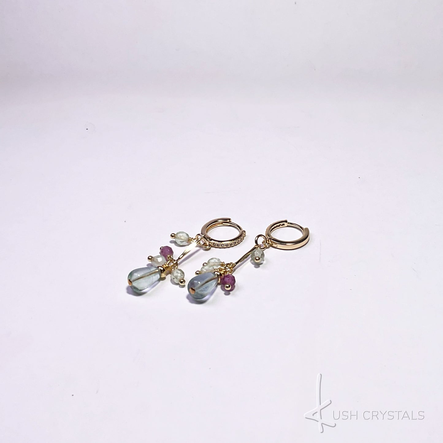 Fluorite Hoop Earrings