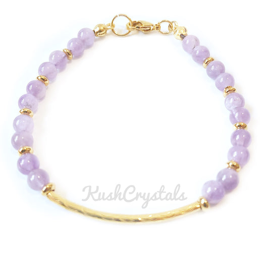 Lavender Amethyst Petite Arc Bracelet