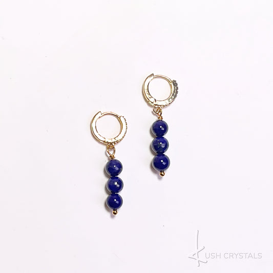 Lapis Lazuli Trio Earrings