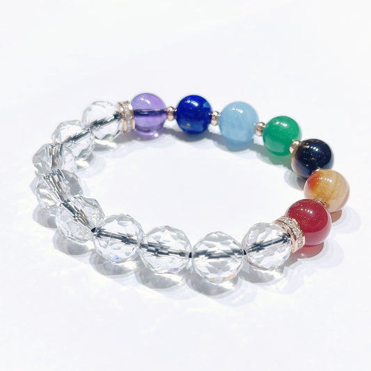 7 Chakra Clear Quartz bracelet (NEW)