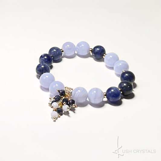 Blue Lace Agate Sodalite Bracelet