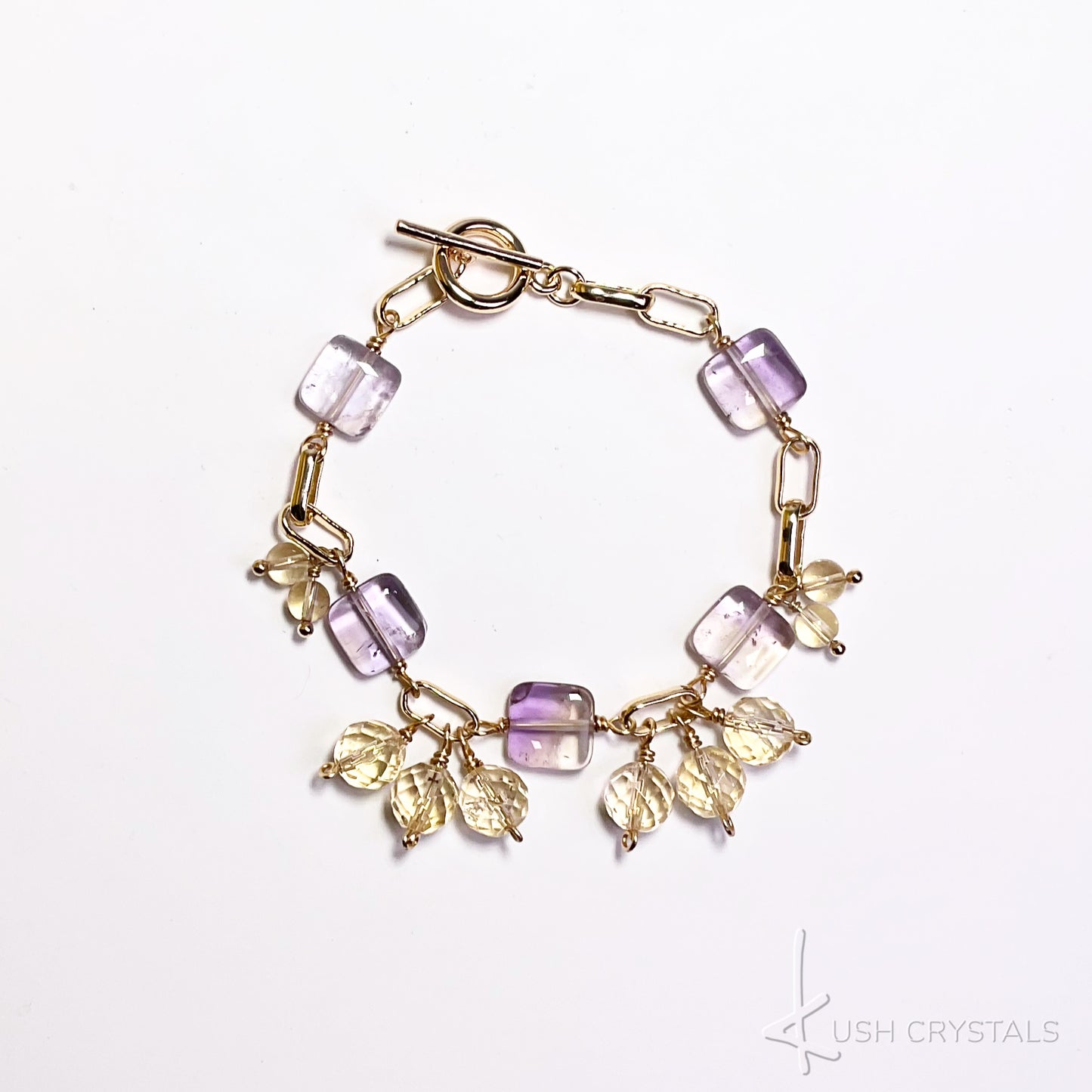 Ametrine Link Bracelet