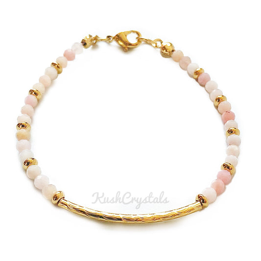 Pink Opal Petite Arc Bracelet