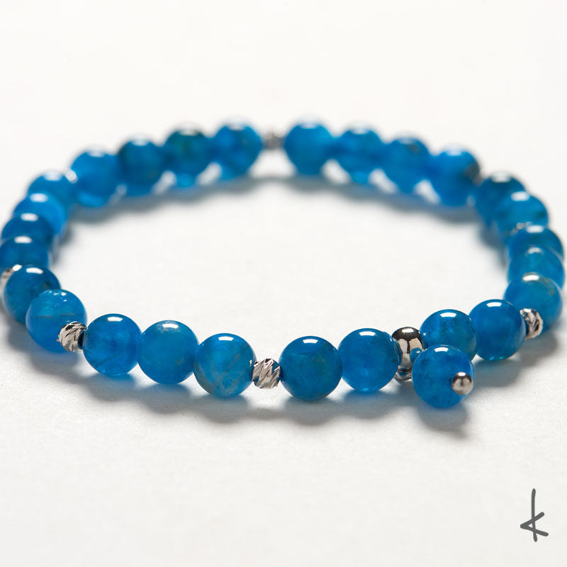 Blue Apatite Bubbles Gold