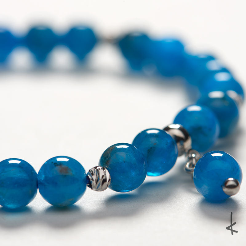 Blue Apatite Bubbles Gold