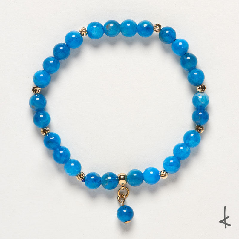 Blue Apatite Bubbles Gold