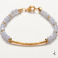 Blue Lace Agate Petite Arc Gold