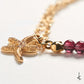 Ruby Garnet Eternity Link Gold