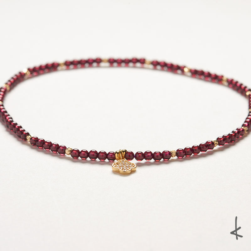 Ruby Garnet Eternity Gold