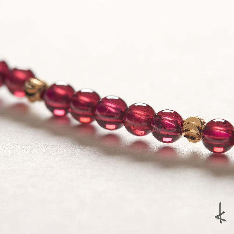 Ruby Garnet Eternity Gold