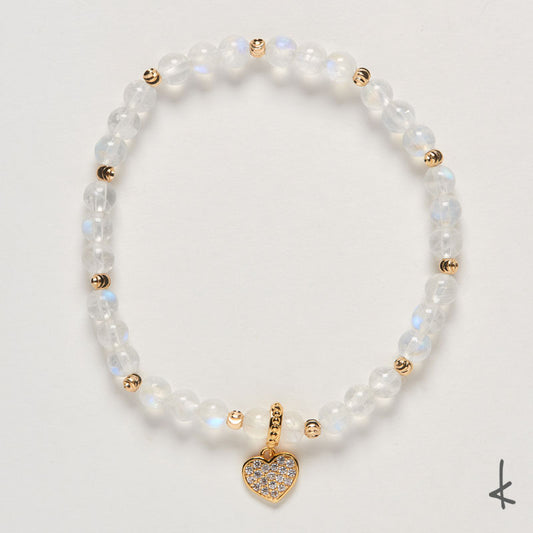 Rainbow Moonstone Signature Gold