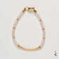 Rose Quartz Petite Arc Gold