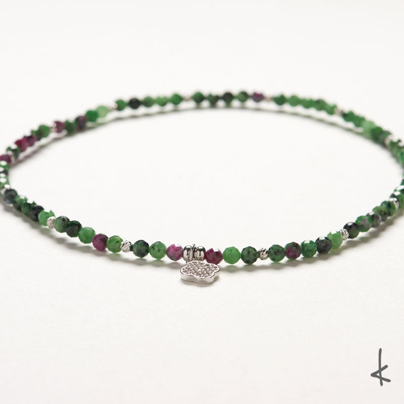 Ruby Zoisite Eternity Gold