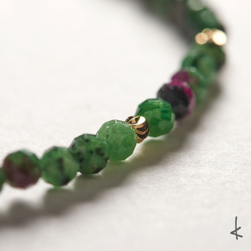 Ruby Zoisite Eternity Gold