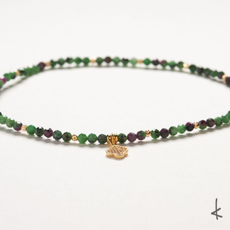 Ruby Zoisite Eternity Gold