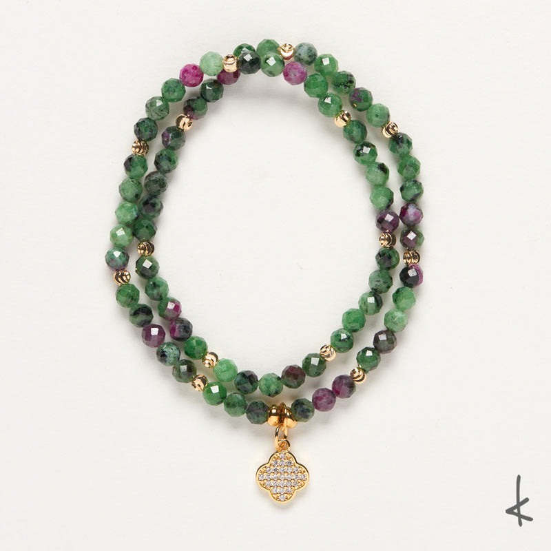 Ruby Zoisite Eternity Gold