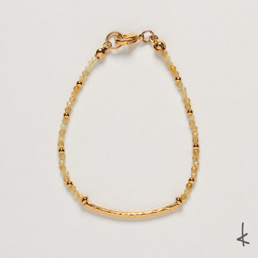 Yellow Opal Petite Arc Gold