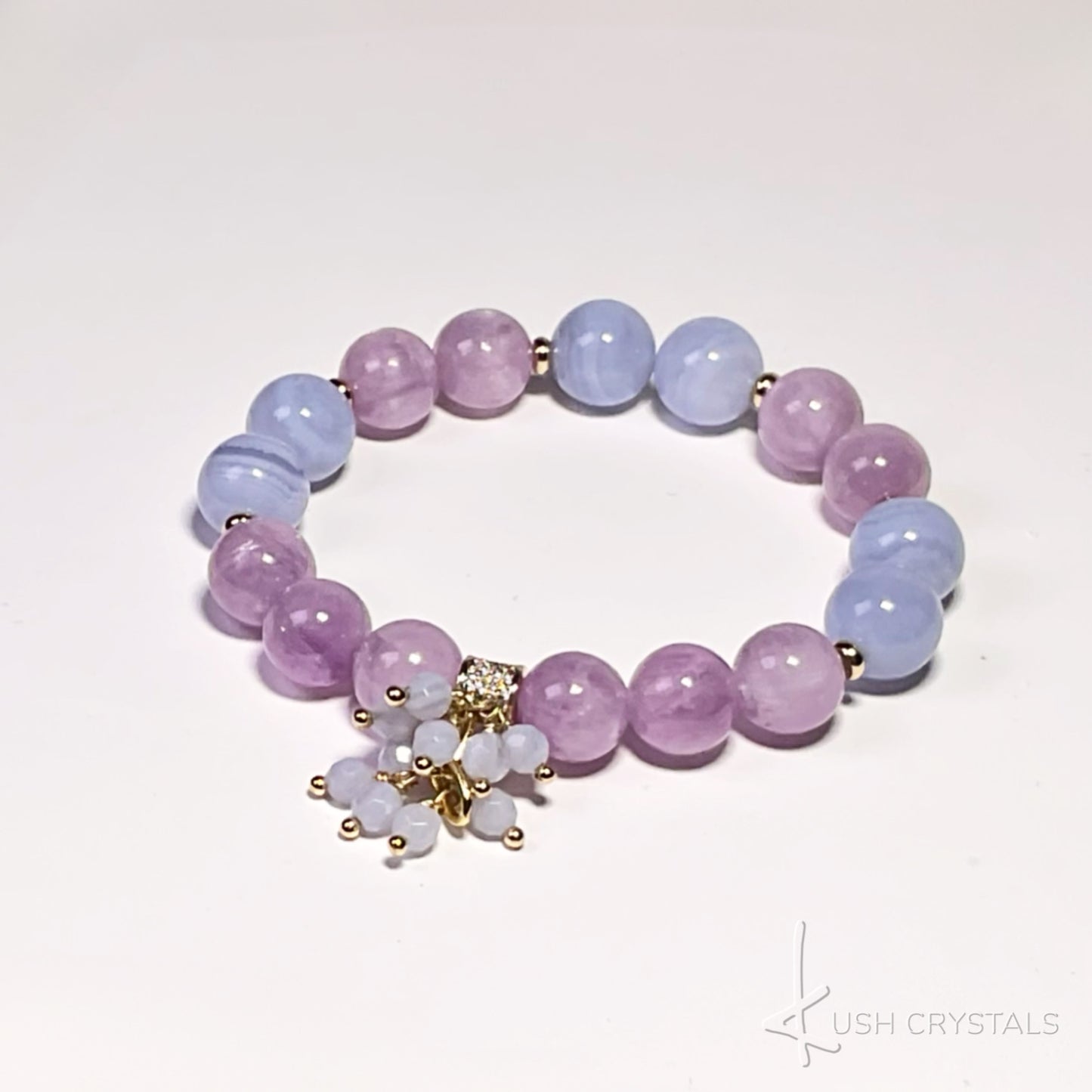 Blue Lace Agate Kunzite Bracelet