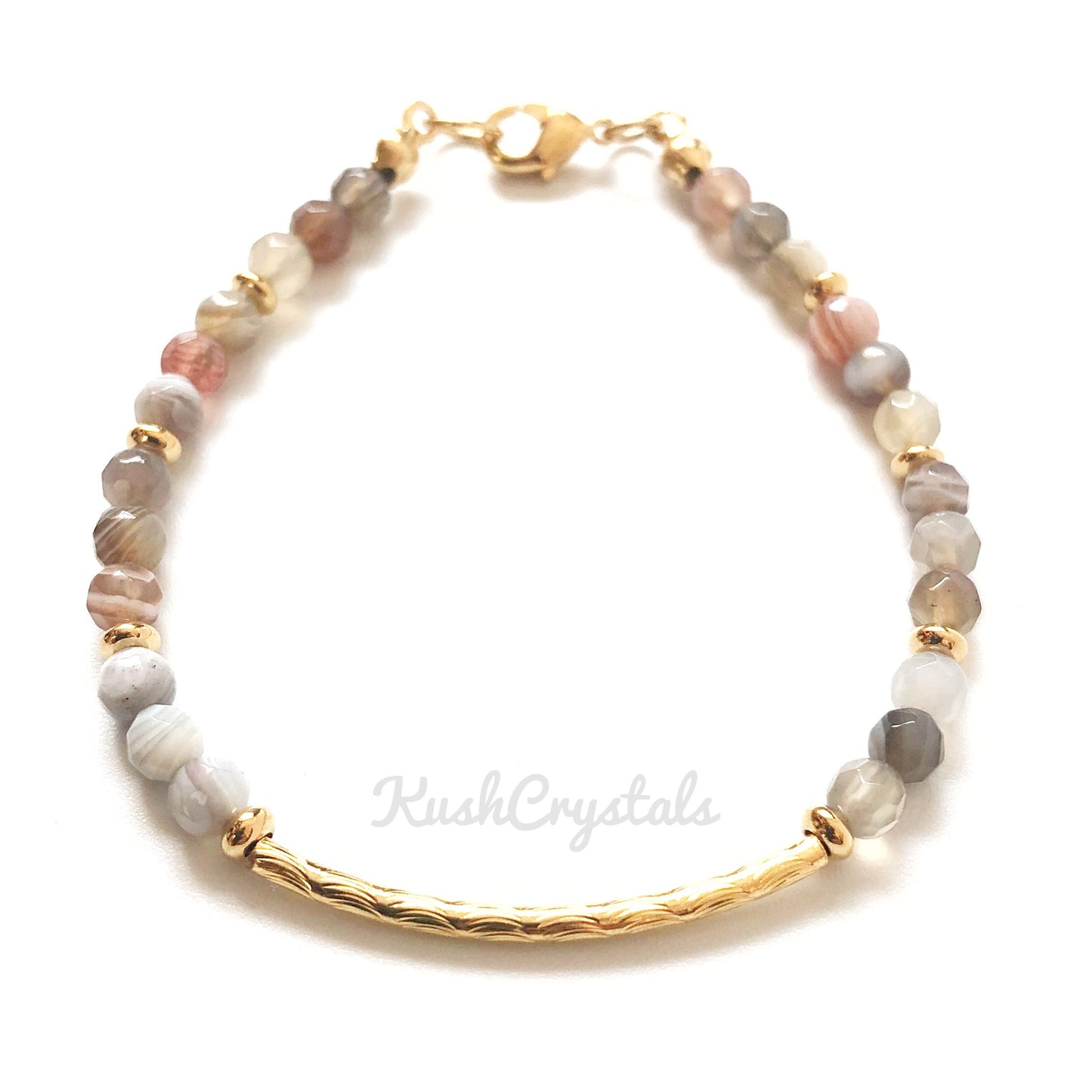 Botswana Agate Petite Arc Bracelet